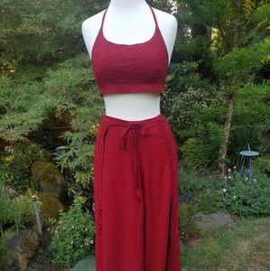 L.S.I. Halter top/Wrap pants set